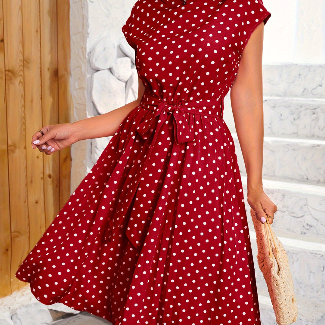 Ana | Polka Dot Pleated Dress