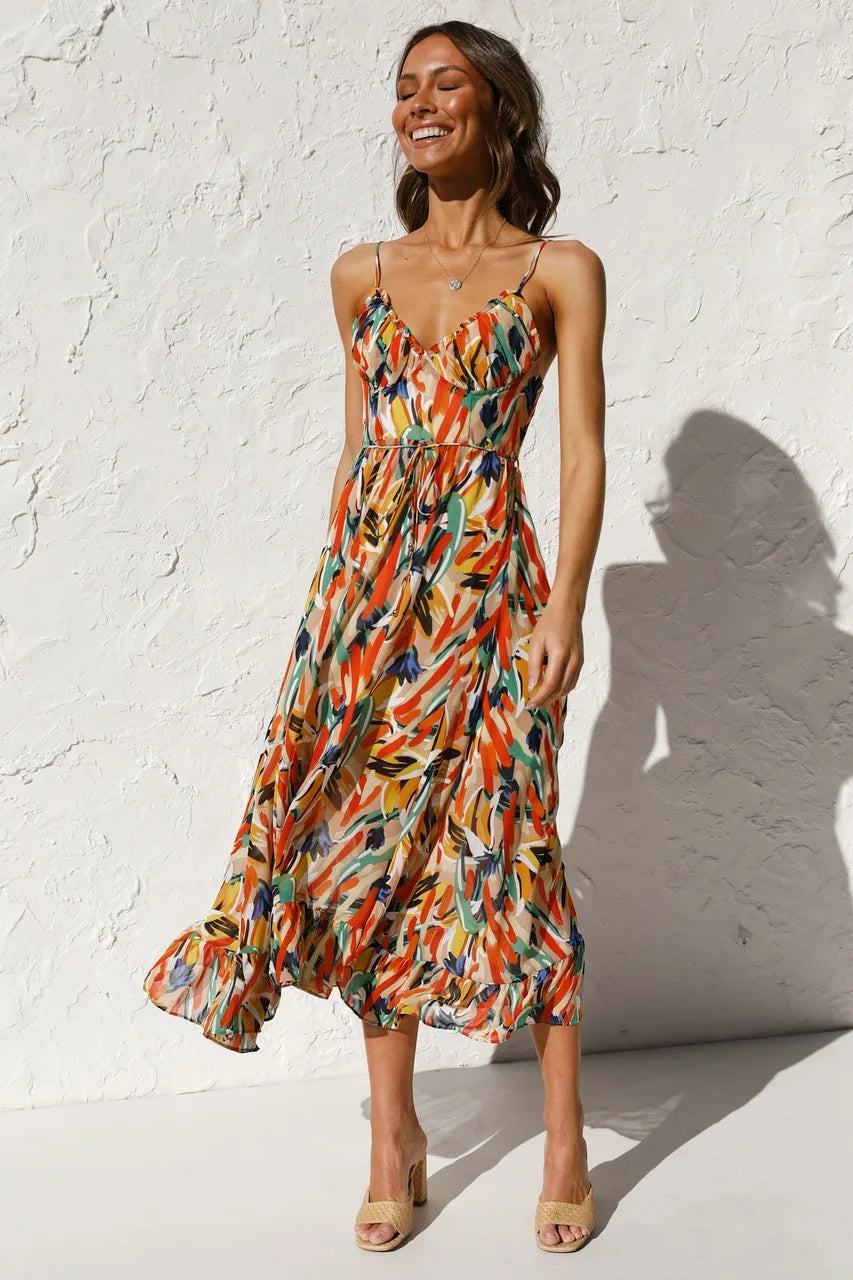 Mylah | Colorful Midi Dress