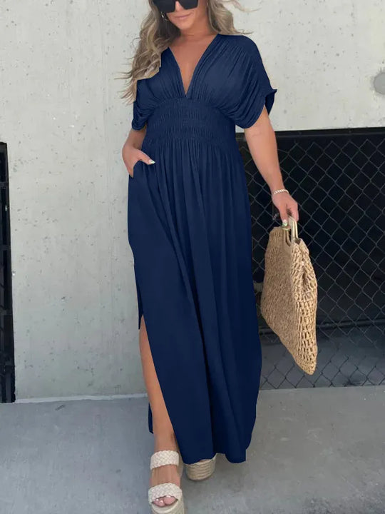 Mira | Elegant V-Neck Maxi Dress