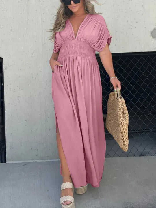 Mira | Elegant V-Neck Maxi Dress