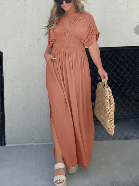 Mira | Elegant V-Neck Maxi Dress