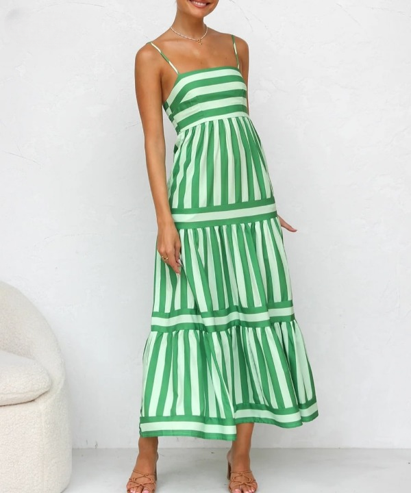 Arianna | Striped Maxi Dress