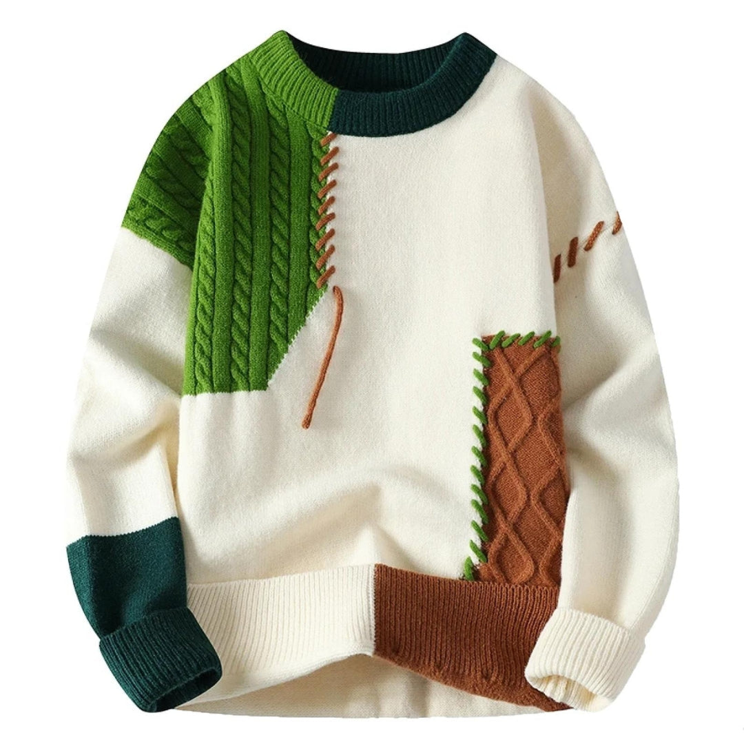 Isaac™ | Elegant Patchwork Sweater