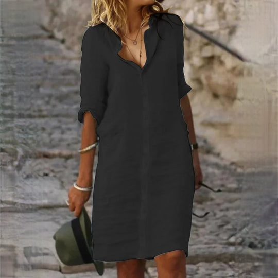 Emilia - Stylish Linen Dress