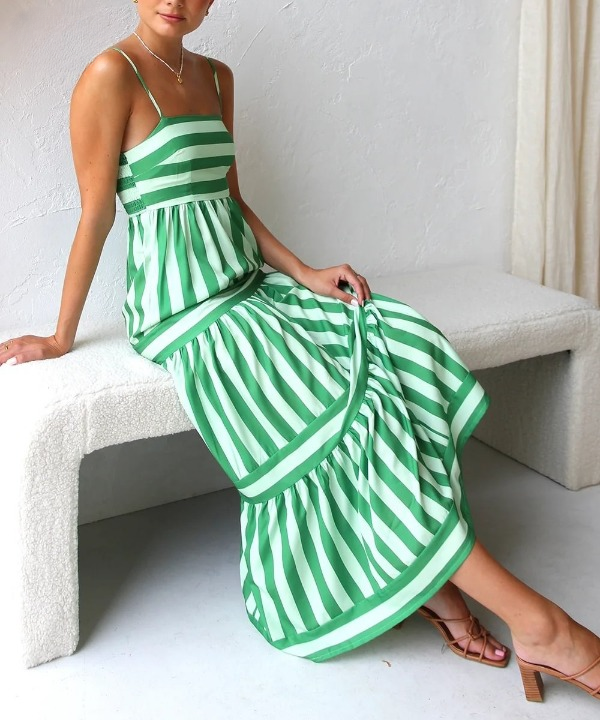 Arianna | Striped Maxi Dress