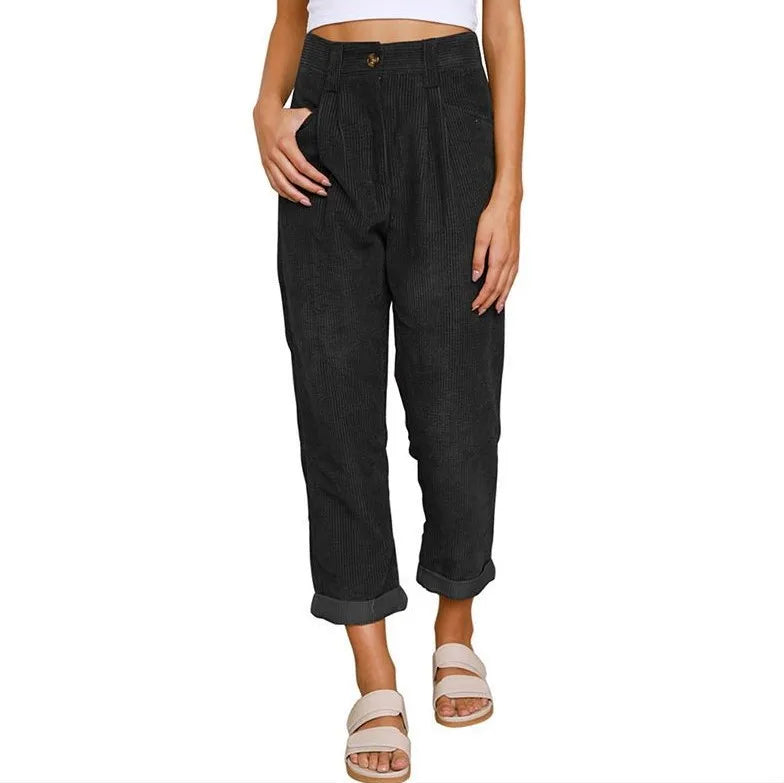 Madelyn™ | High-Waisted Corduroy Pants