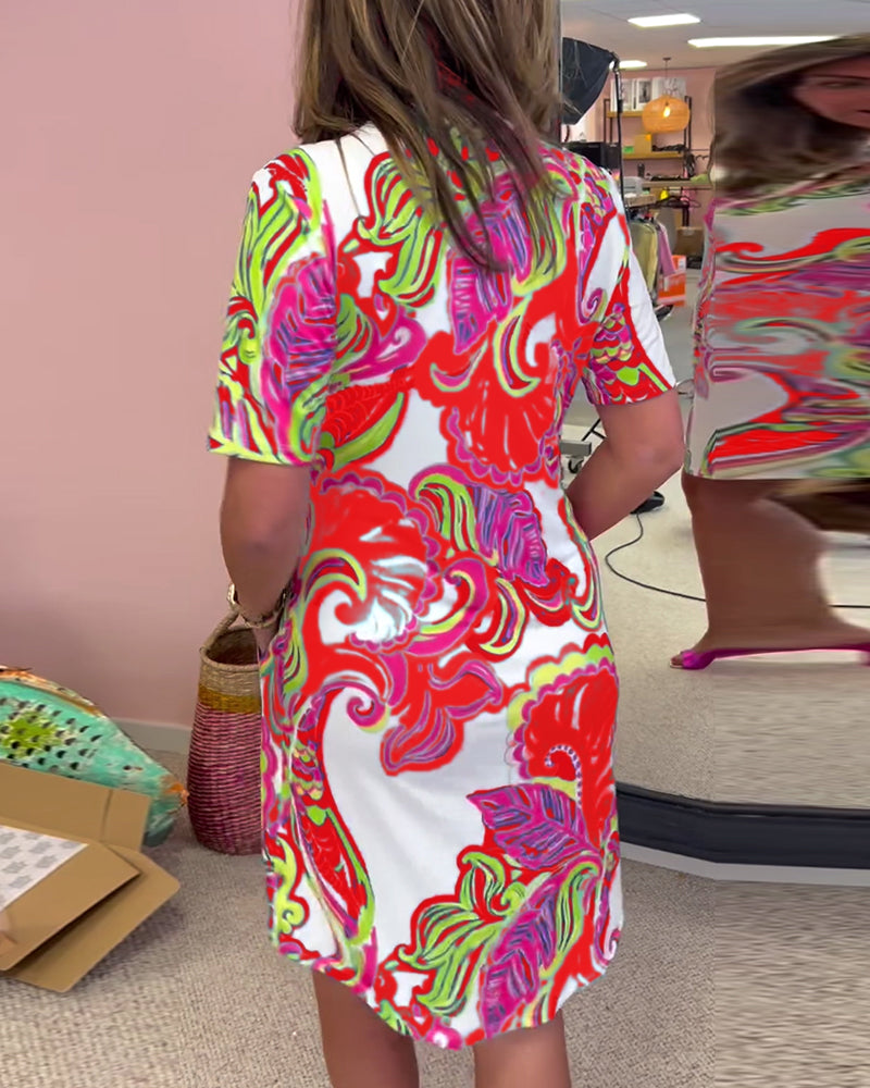 Janet | Colorful dress with unique pattern