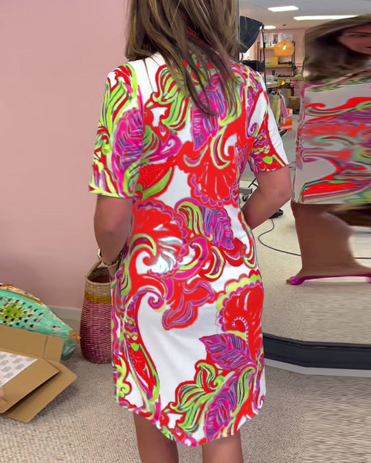 Janet | Colorful dress with unique pattern