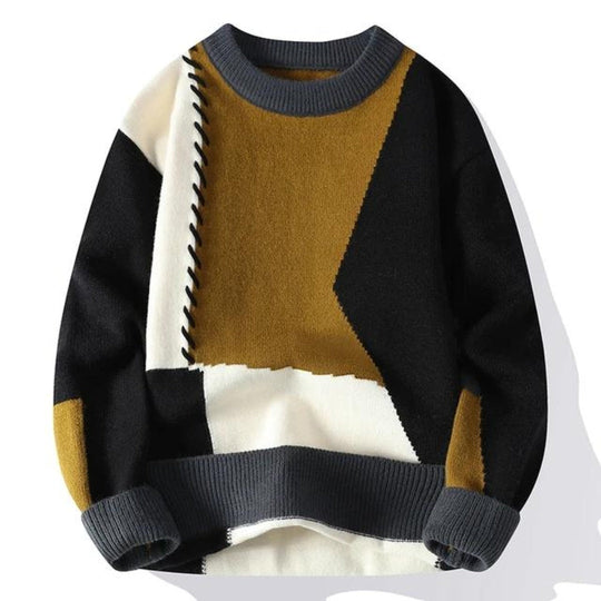 Isaac™ | Elegant Patchwork Sweater