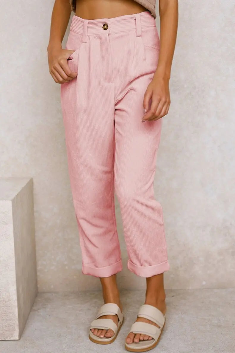 Madelyn™ | High-Waisted Corduroy Pants