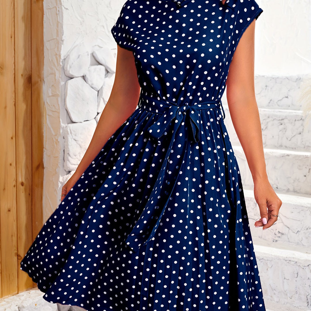 Ana | Polka Dot Pleated Dress