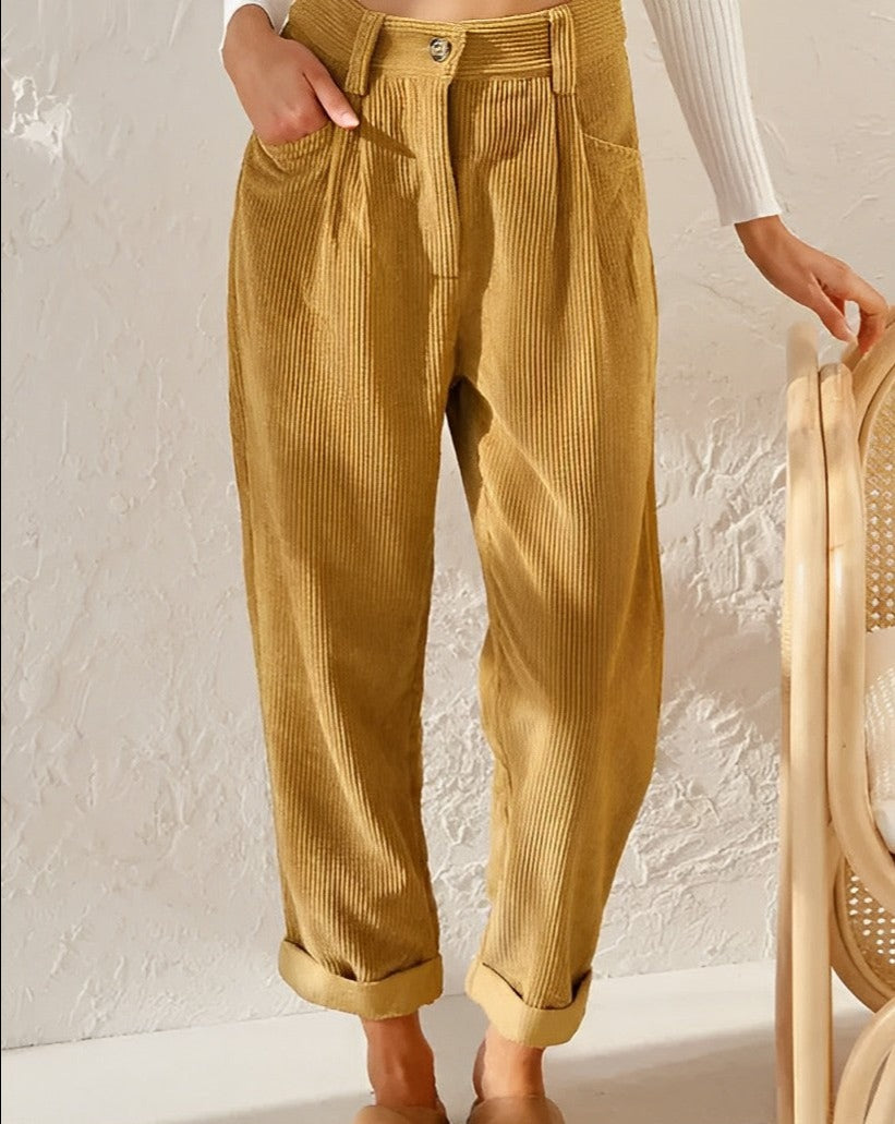 Madelyn™ | High-Waisted Corduroy Pants