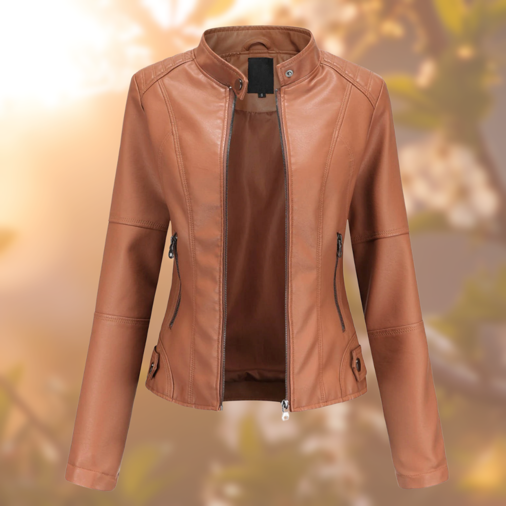 Donna™ - Chic Vegan Leather Jacket