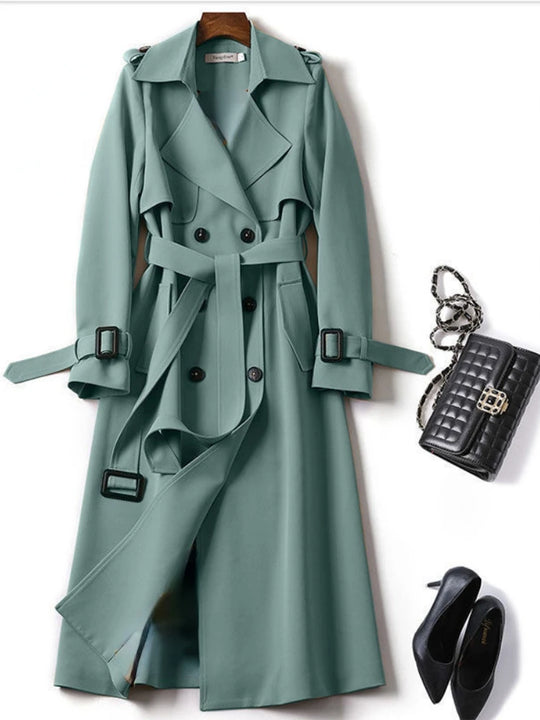 Hazel - Ladies Trench Coat with Double Button Placket