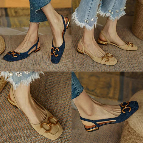 Kaitlyn | Orthopedic Leather Buckle Sandals