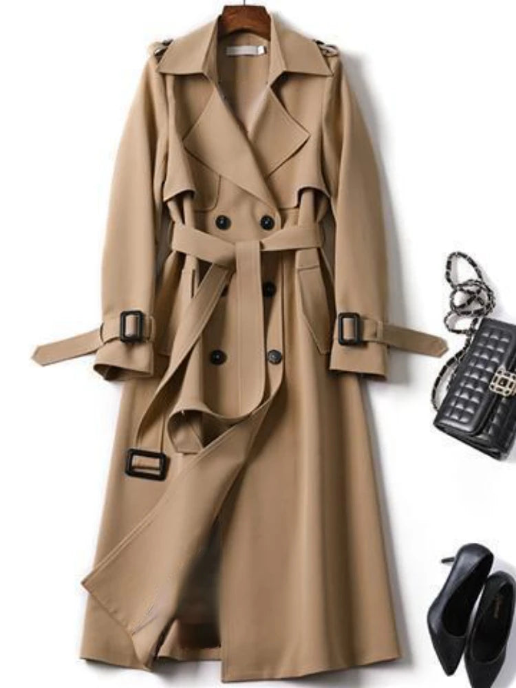 Hazel - Ladies Trench Coat with Double Button Placket