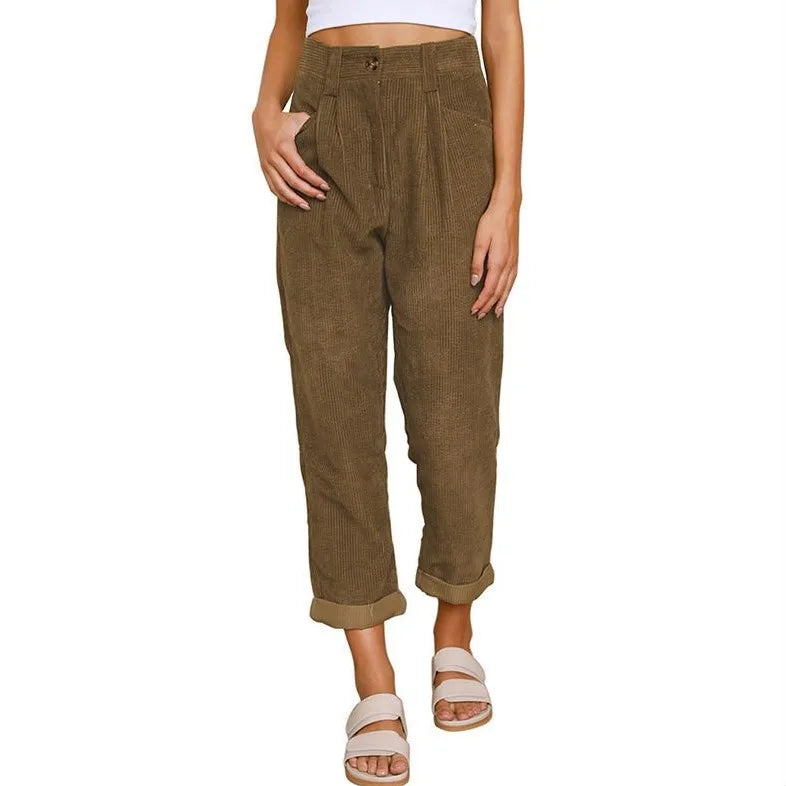 Madelyn™ | High-Waisted Corduroy Pants