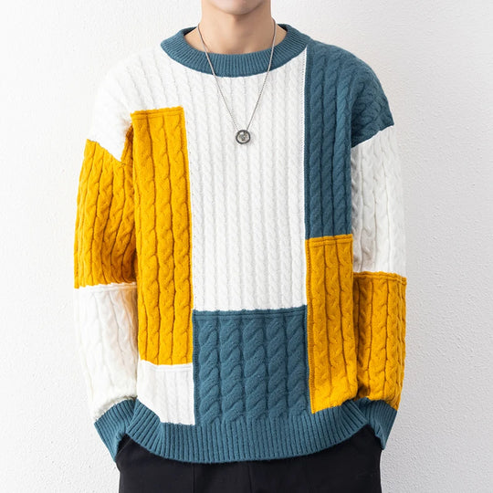 Maverick™ - Men Patchwork Sweater