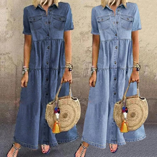 Aspen | Elegant Slimming Denim Dress