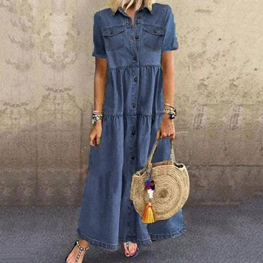 Aspen | Elegant Slimming Denim Dress