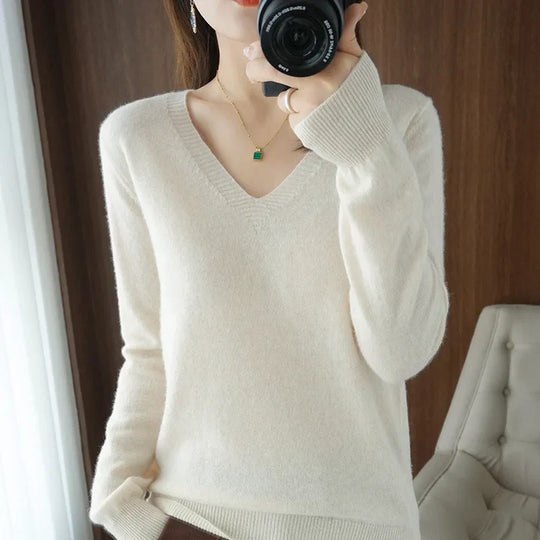 Aubrey™ | Cashmere V-Neck Sweater