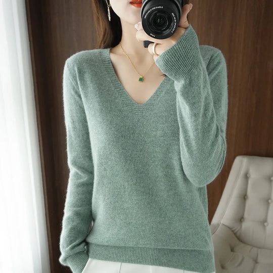 Aubrey™ | Cashmere V-Neck Sweater