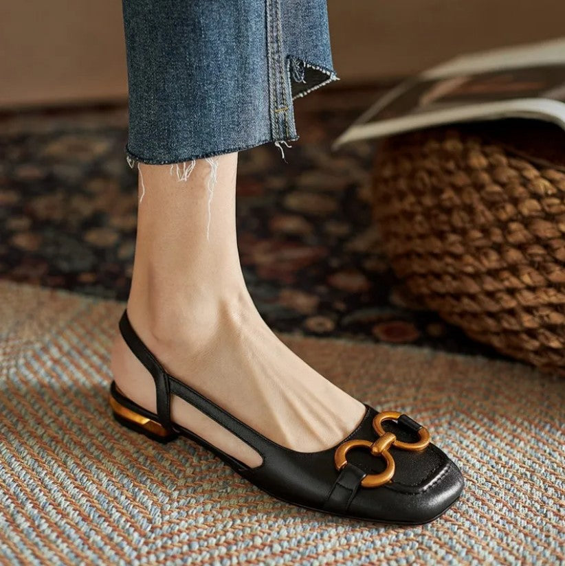 Kaitlyn | Orthopedic Leather Buckle Sandals