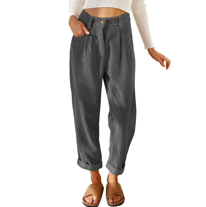 Madelyn™ | High-Waisted Corduroy Pants