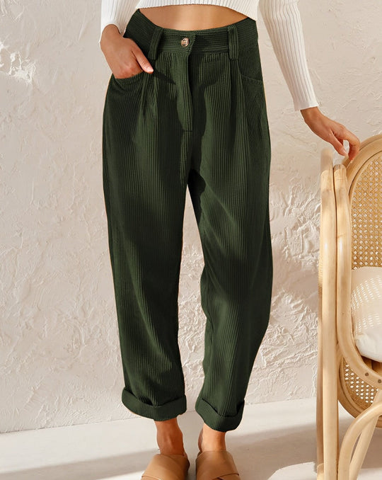 Madelyn™ | High-Waisted Corduroy Pants