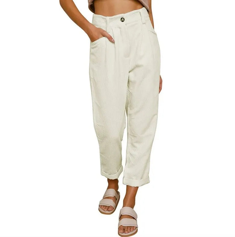 Madelyn™ | High-Waisted Corduroy Pants