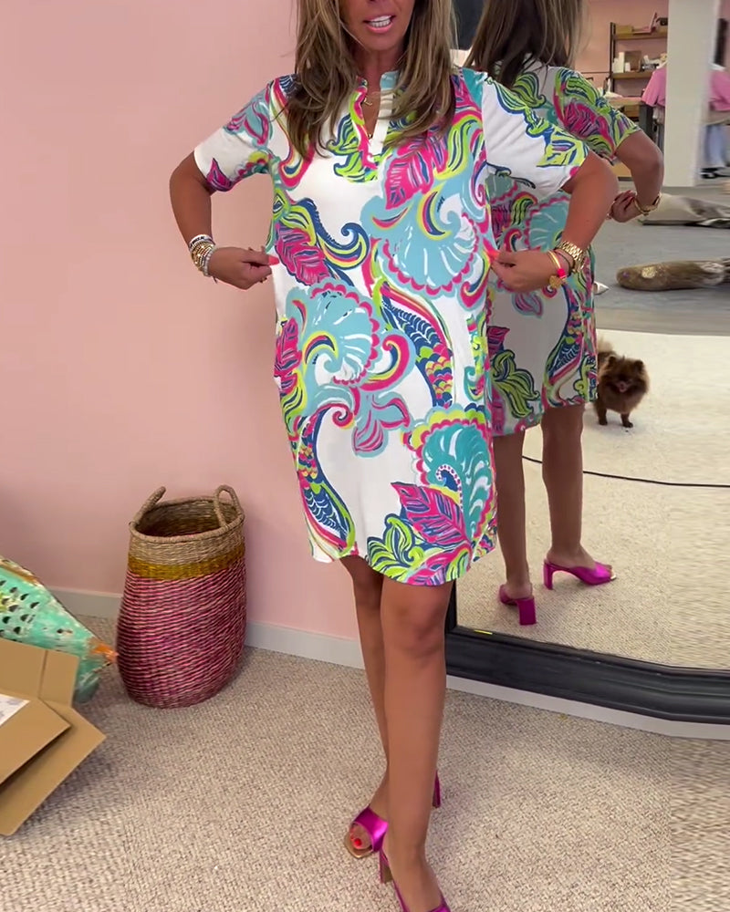 Janet | Colorful dress with unique pattern