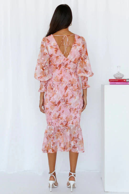 Eileen | Floral Print Midi Dress