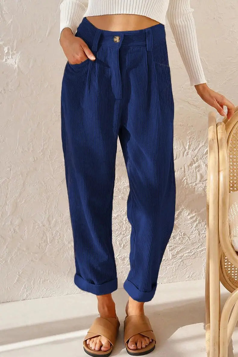 Madelyn™ | High-Waisted Corduroy Pants