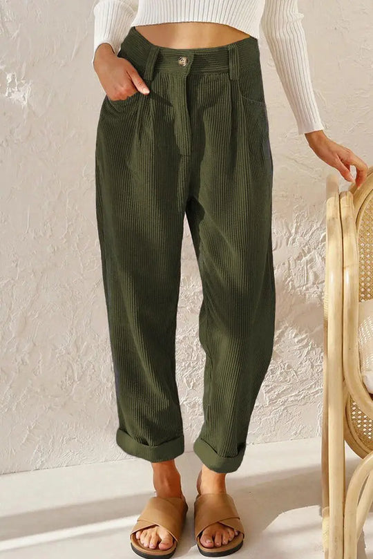 Madelyn™ | High-Waisted Corduroy Pants