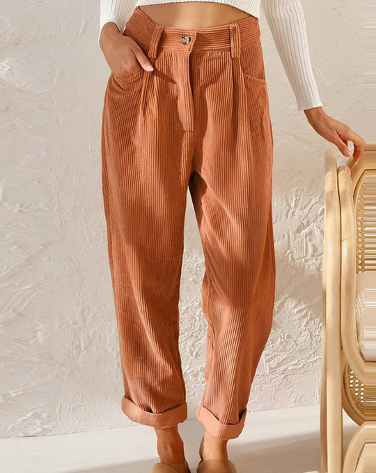 Madelyn™ | High-Waisted Corduroy Pants